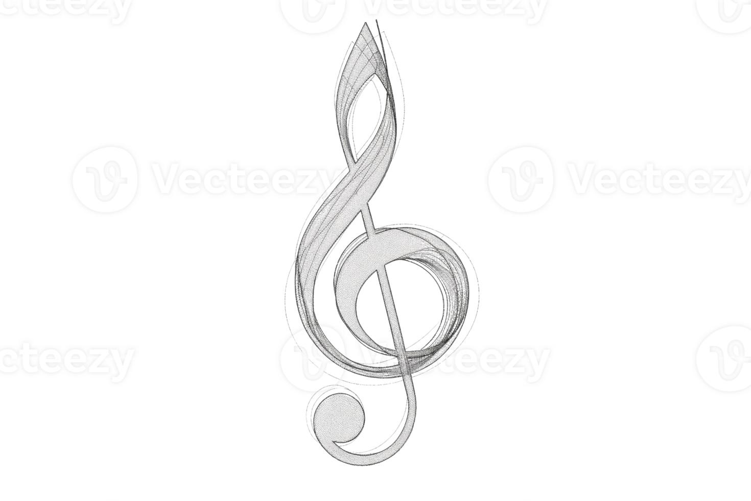 treble clef, which is a symbol used in musical notation to indicate the pitch of a note. png