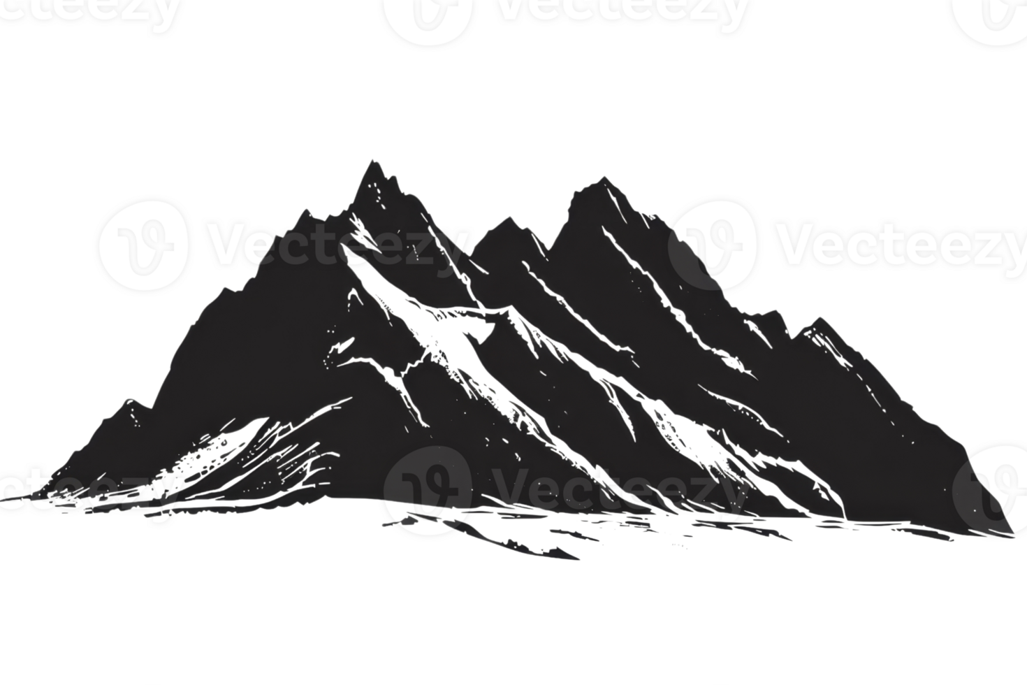The image is showing black mountains. png