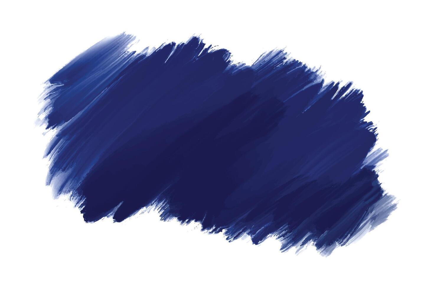 Modern dark blue watercolor brush stroke on white background vector