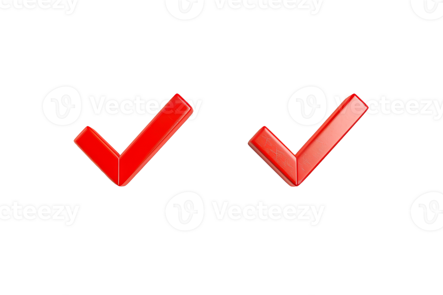 Two red check marks on a transparent background. png