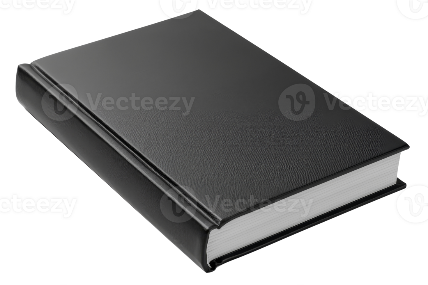 Isolated black book with blank cover. Perfect for design mockups, educational themes, and literary projects. High-quality stock photo. png