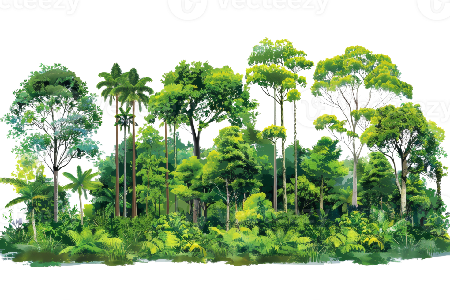 The lush green foliage of the dense rainforest creates a vibrant and refreshing atmosphere, providing a habitat for diverse wildlife and offering a serene escape into the heart of png