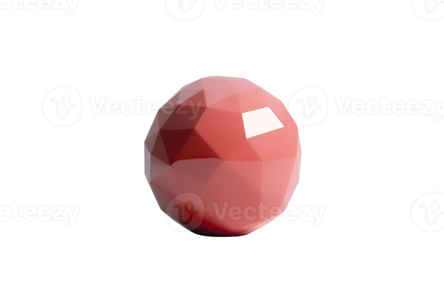 Red glossy sphere on the black background png