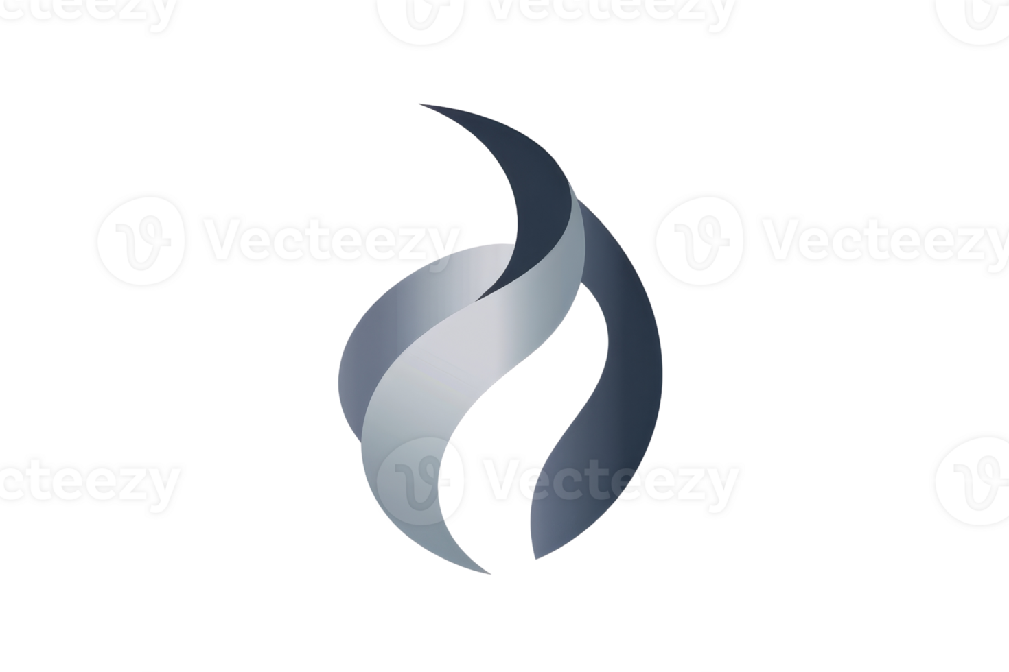 The image is a silver 3D rendering of a flame png