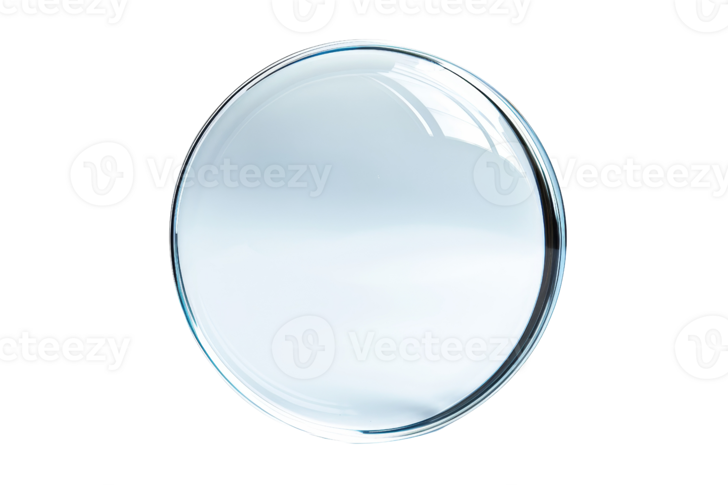 Crystal clear glass ball isolated on a transparent background. png