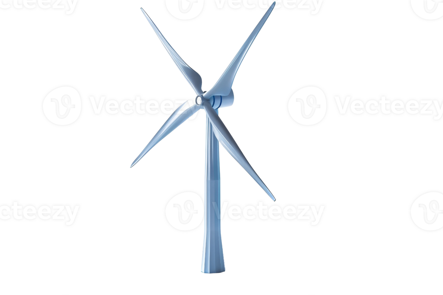 blue and white windmill isolated on transparent background. png