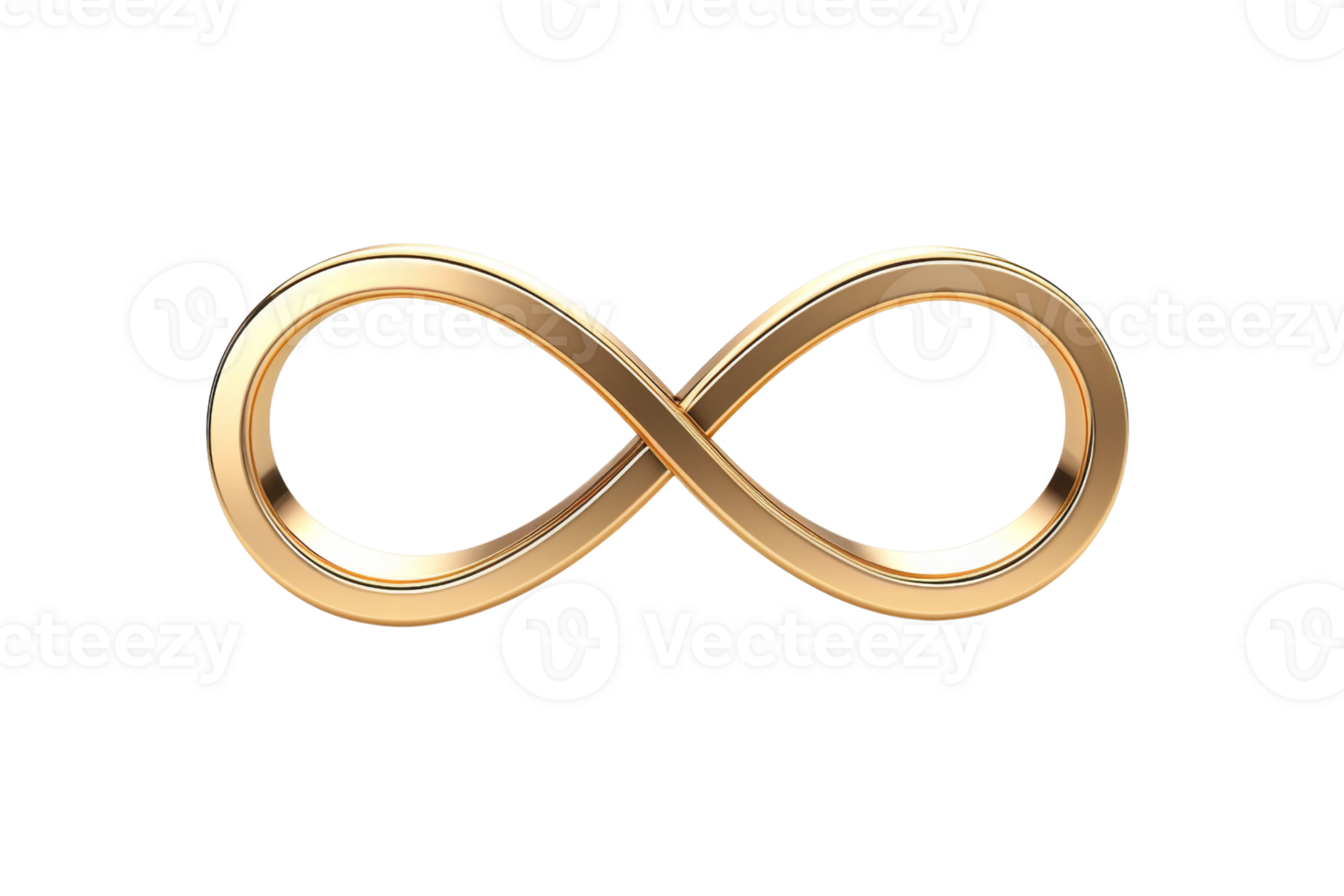 The image is a gold infinity symbol on a black background. It is a symbol of eternity and endless possibilities. png