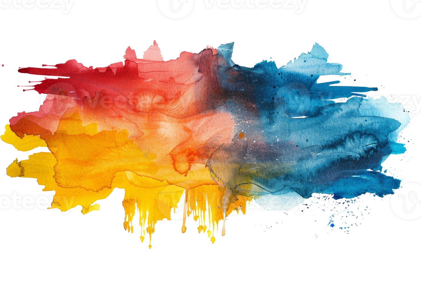 A colorful splash of paint with a yellow stripe. The colors are bright and vibrant, creating a sense of energy and excitement. The brushstrokes are bold and expressive, giving the painting a dynamic png