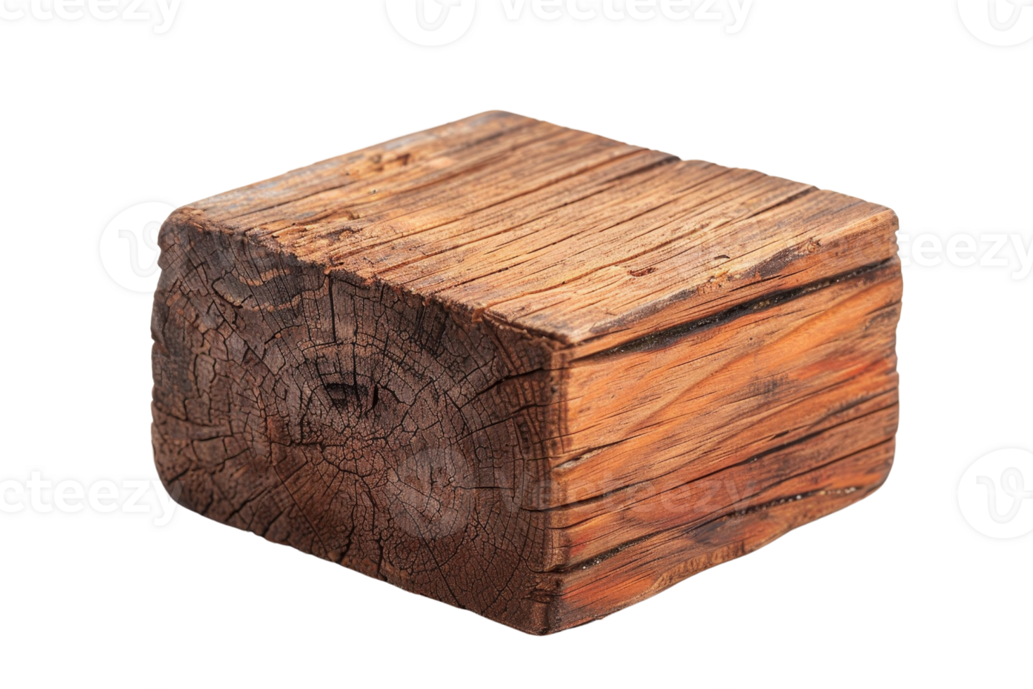 A wooden block with a hole in the middle. The block is brown and has a rough texture png