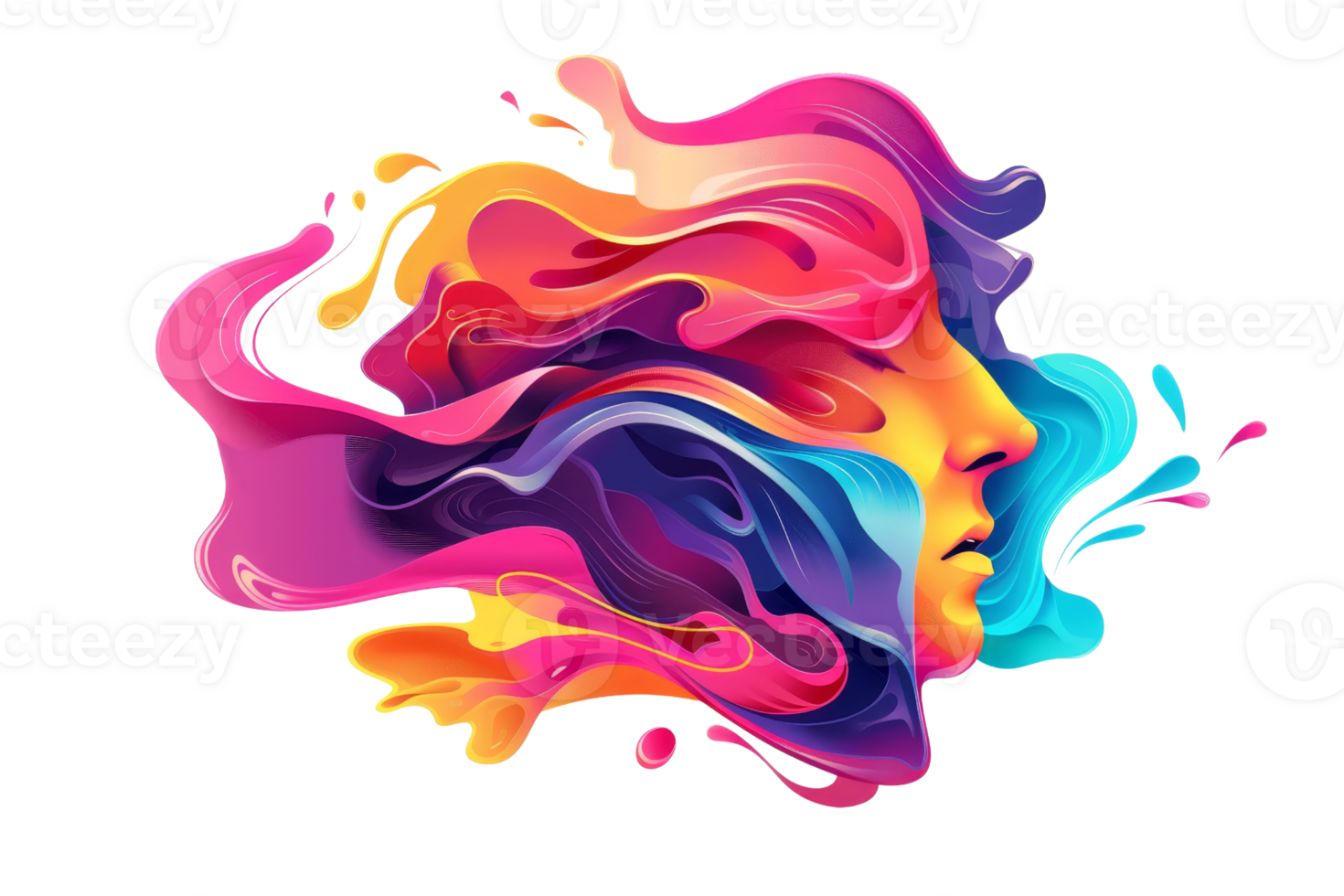 The image is an abstract painting png