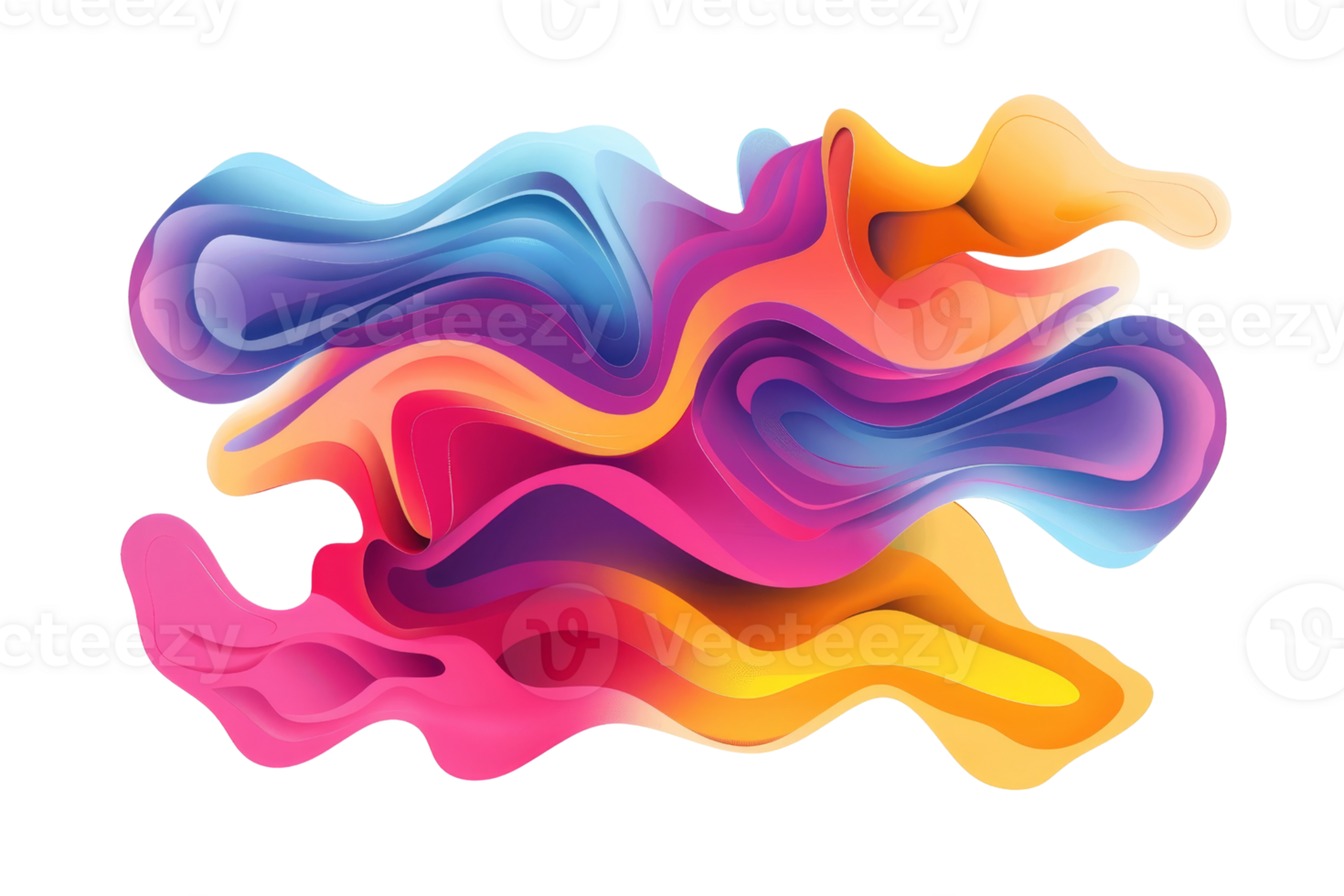 abstract painting with a variety of bright colors png