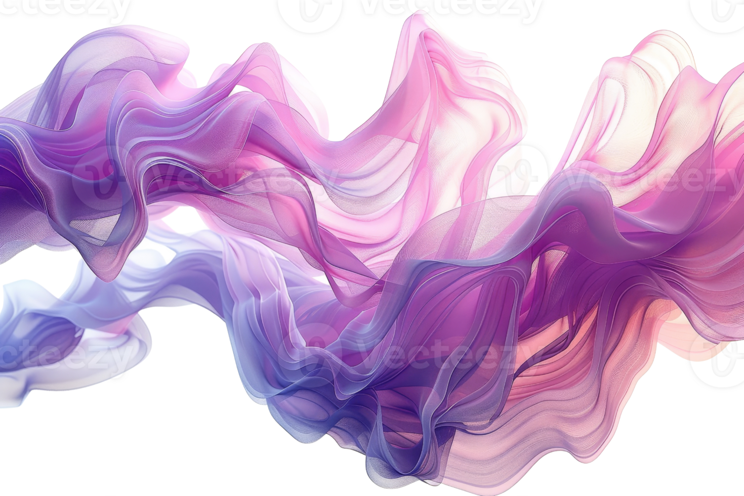 Colorful abstract flowing waves of pink, purple, and blue hues, creating a smooth and vibrant visual effect. png