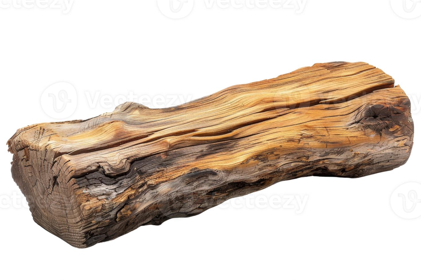 A high-quality image of a single piece of natural wooden log with detailed texture. Perfect for design uses in woodworking, crafting, and decor. png