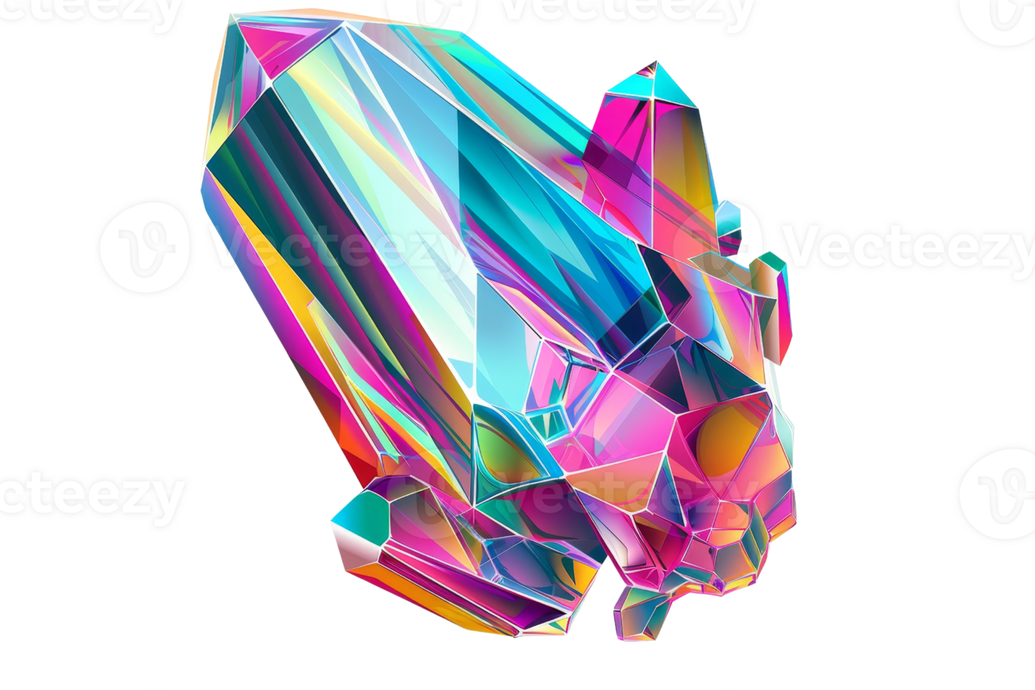 Colorful and shiny crystal. png