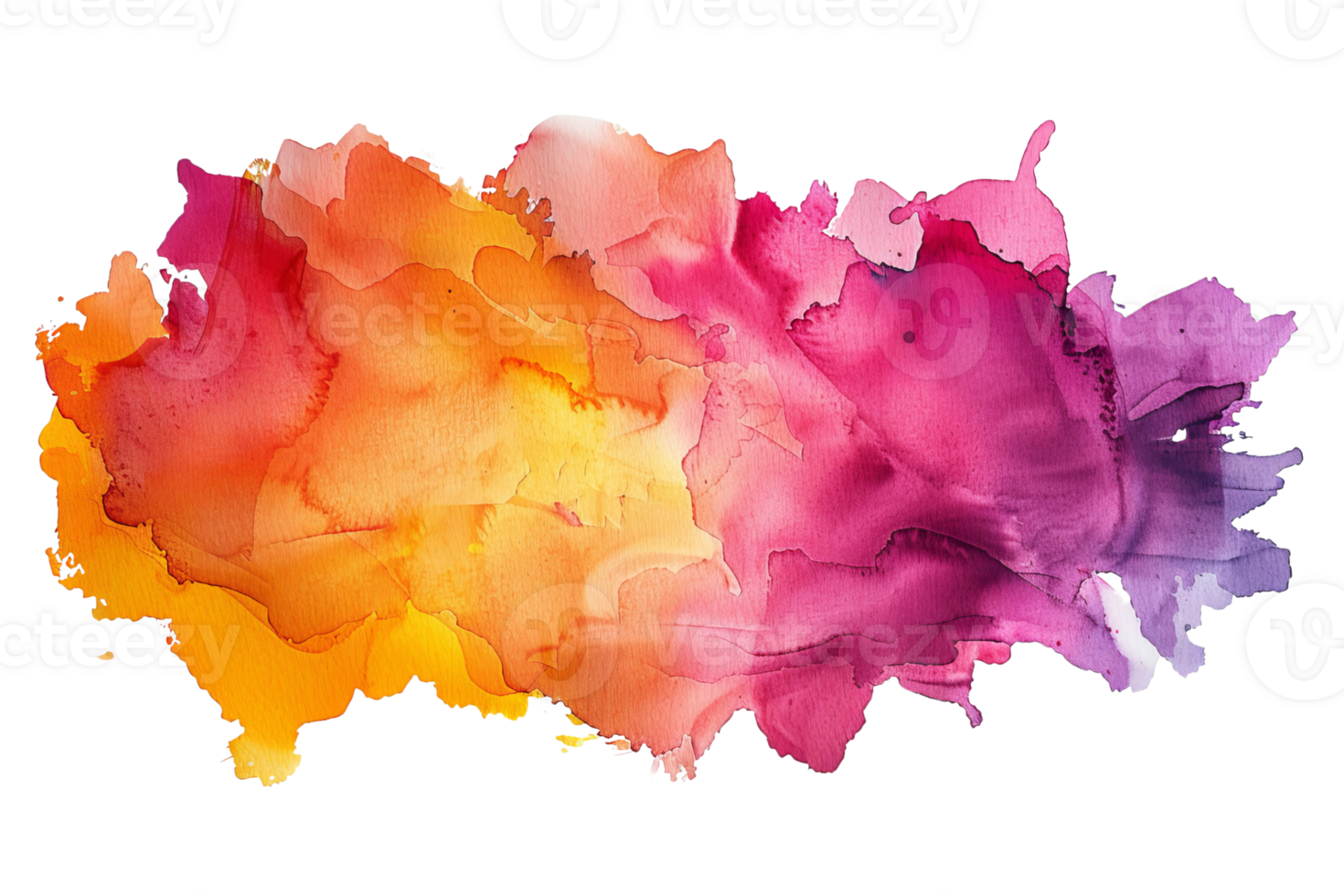 A colorful watercolor painting with a yellow and orange stripe. The painting is abstract and has a lot of different colors png