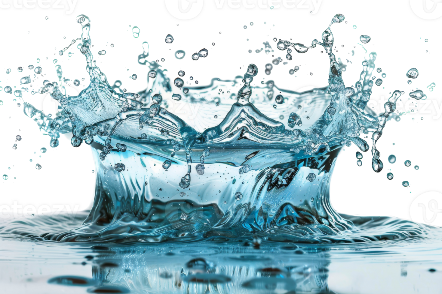 A splash of water is captured in a photo, with the water droplets reflecting the light and creating a sense of movement and energy. The image conveys a feeling of freshness and vitality png