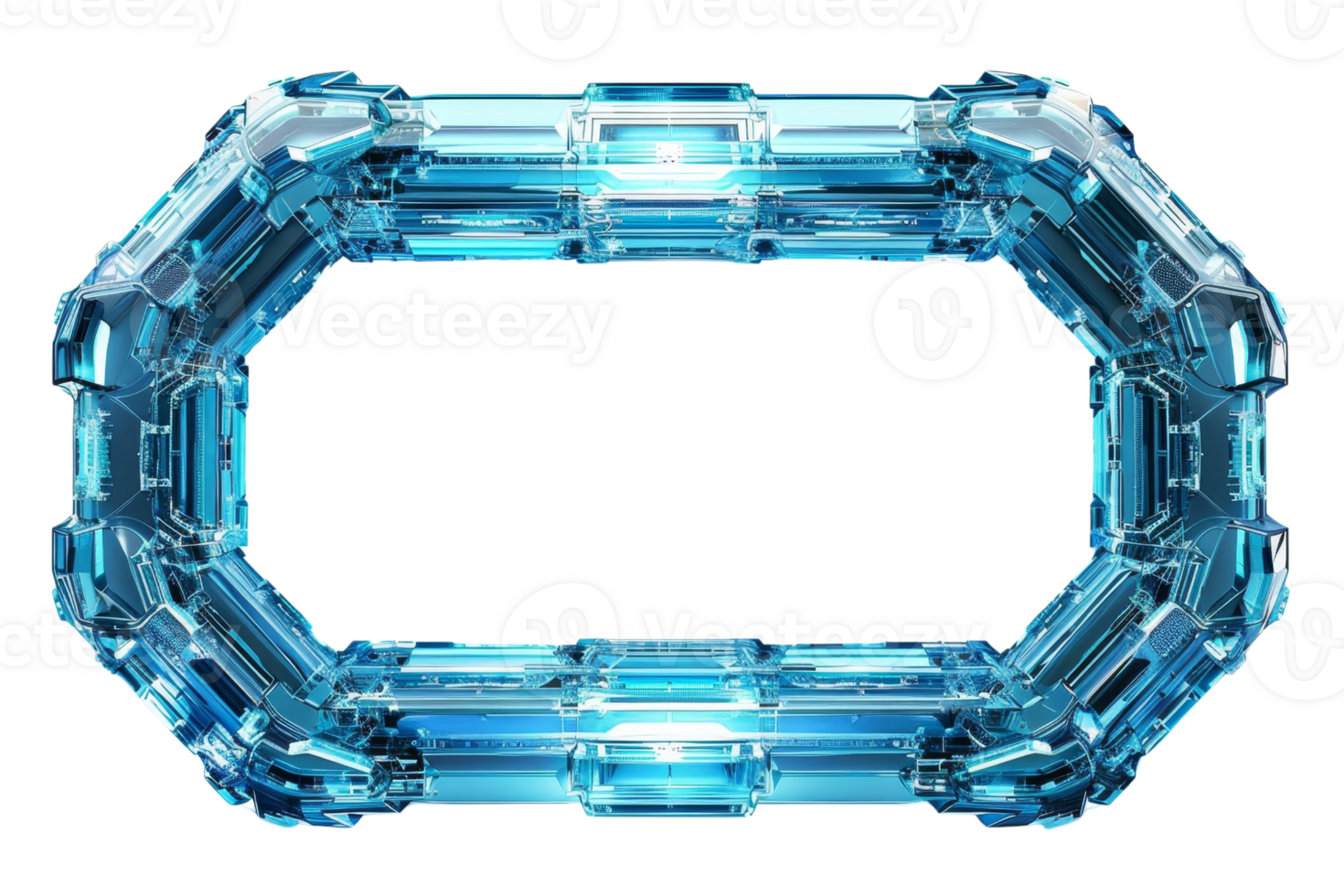 A blue and white geometric shape with a blue center png