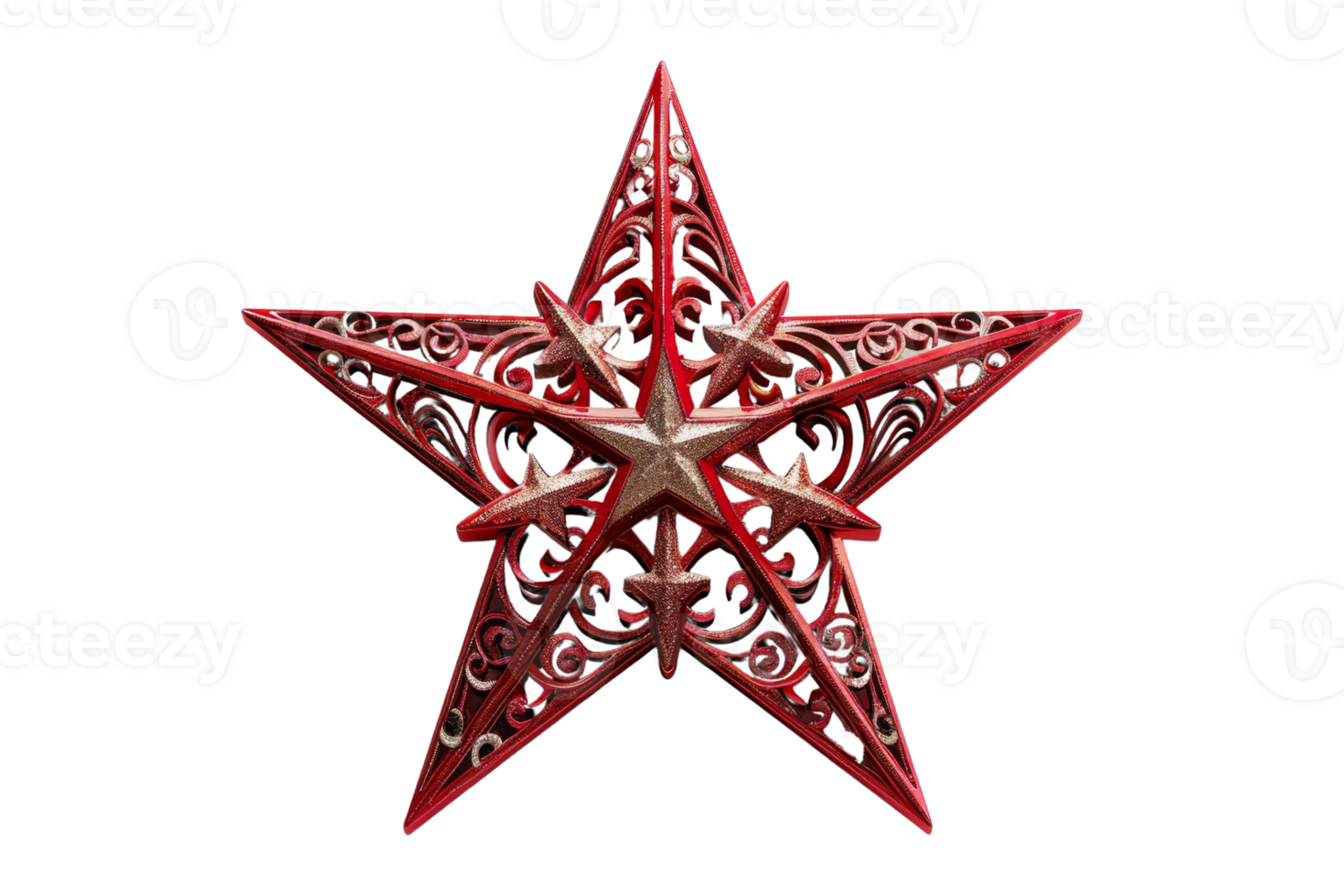 A red star with gold trim. The star is the focal point of the image png