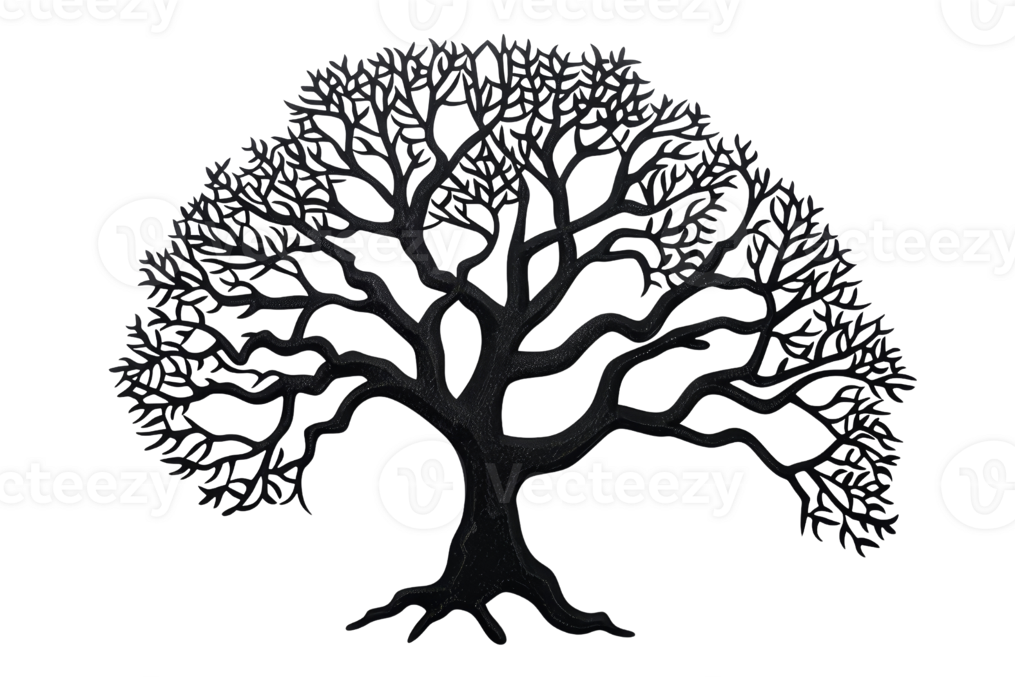 black tree with glowing white leaves png