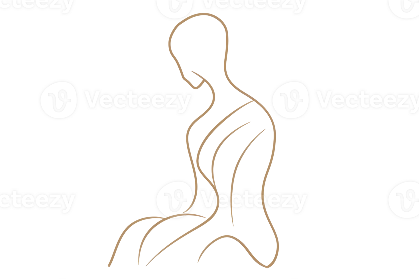 A woman is sitting on a chair. She is wearing a brown dress. The dress is long and flowing png