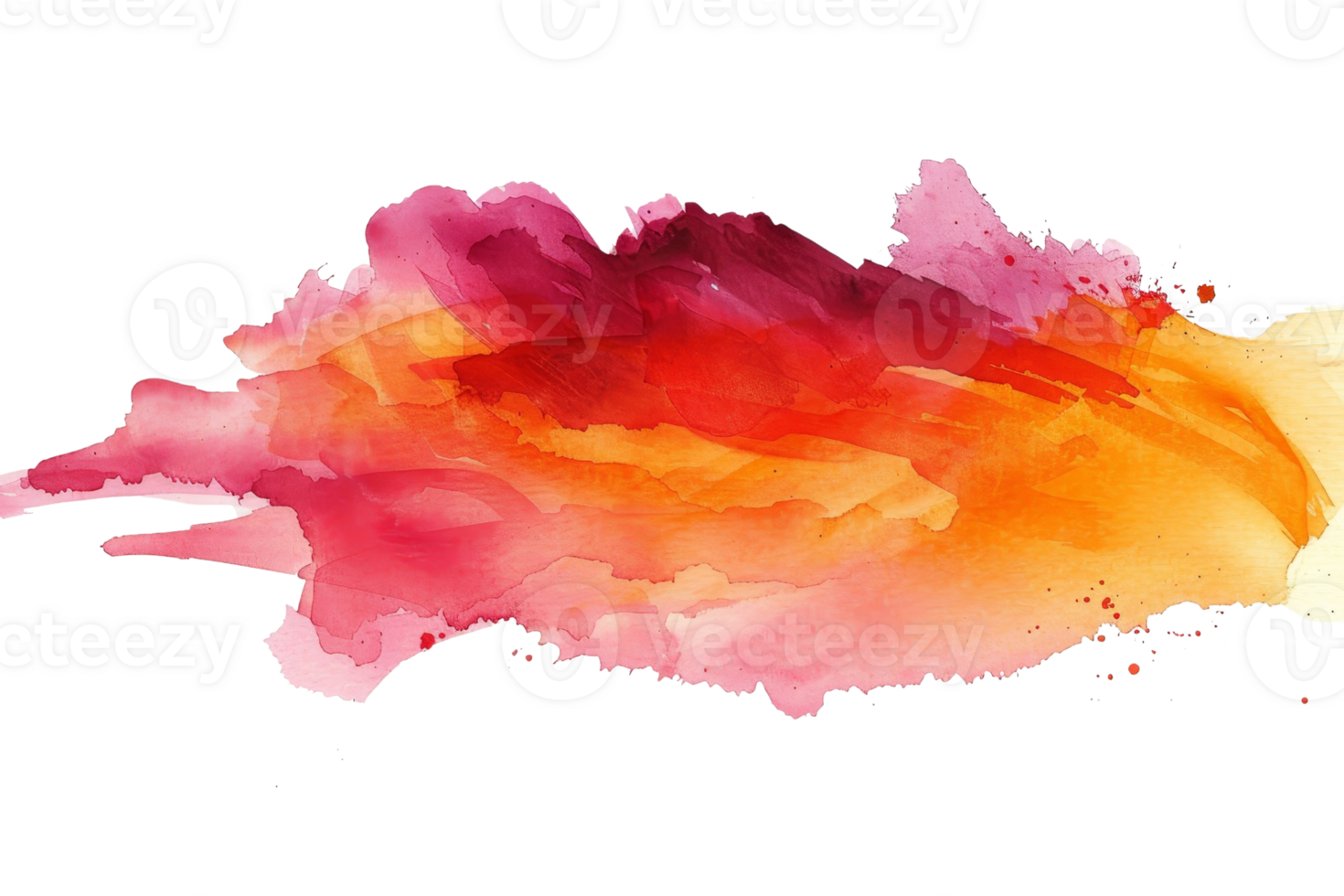 Vibrant watercolor splash in red, orange, and yellow hues. Perfect for backgrounds, artistic projects, and creative designs. png