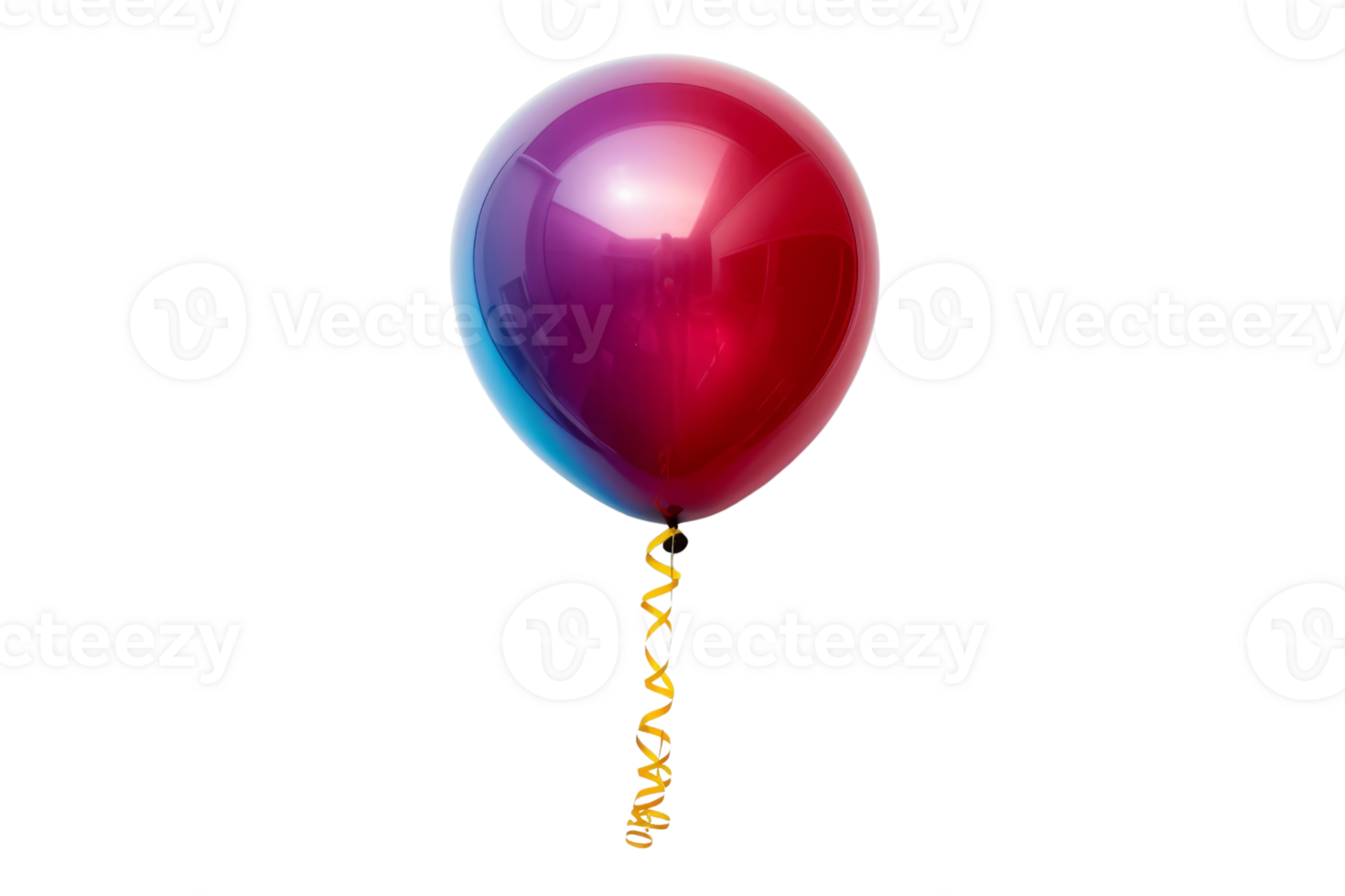 een rood en Purper ballon met een geel snaar. de ballon is drijvend in de lucht en is de enkel en alleen voorwerp in de beeld png