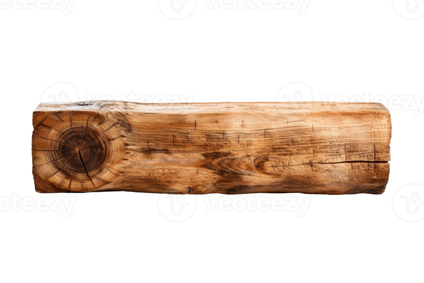 A wooden plank with a hole in the middle. The wood is brown and has a rough texture png
