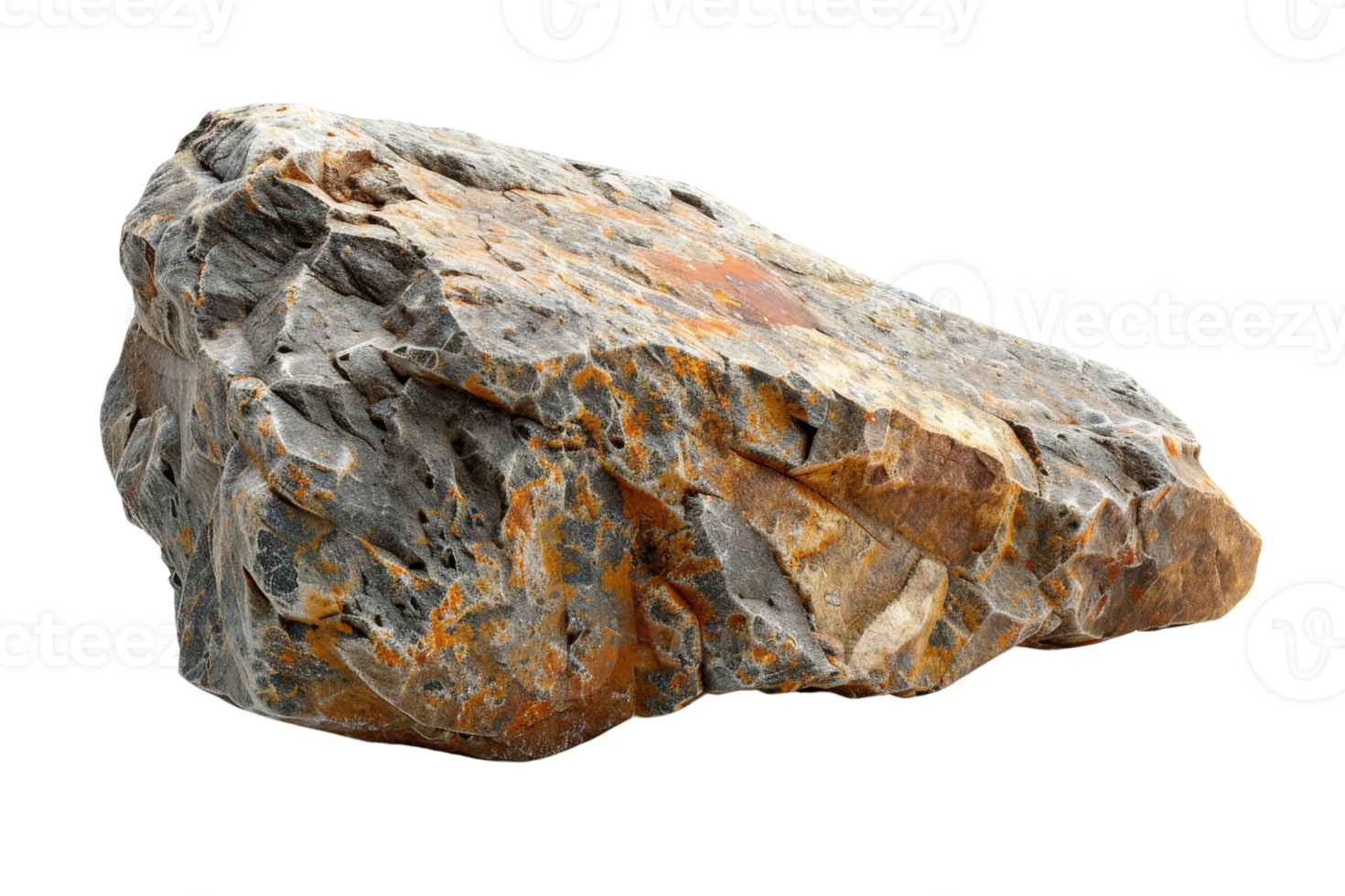A large rock with a grey and brown color png