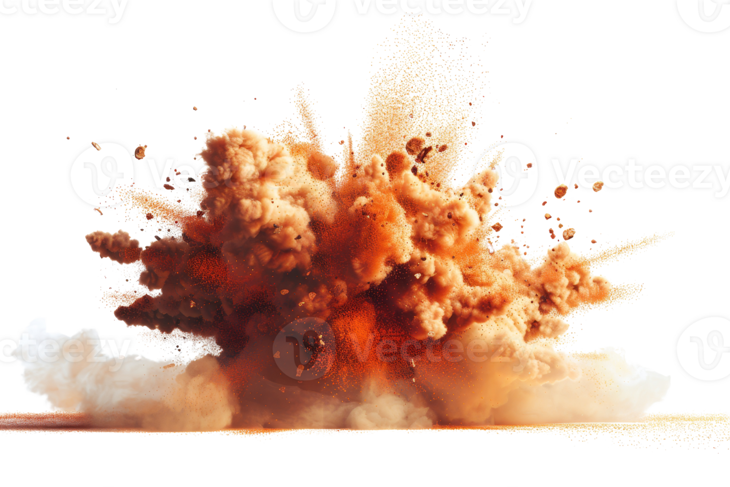 A large explosion is depicted in the image, with a lot of debris and smoke flying in the air. The scene is chaotic and intense, with the explosion leaving a trail of destruction in its wake png