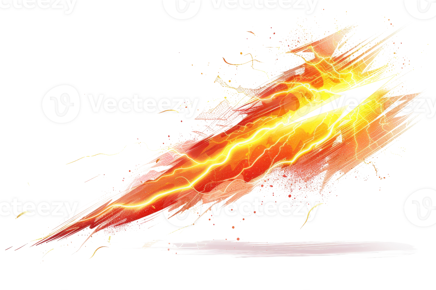 A bright yellow fire is shooting out of a black line png