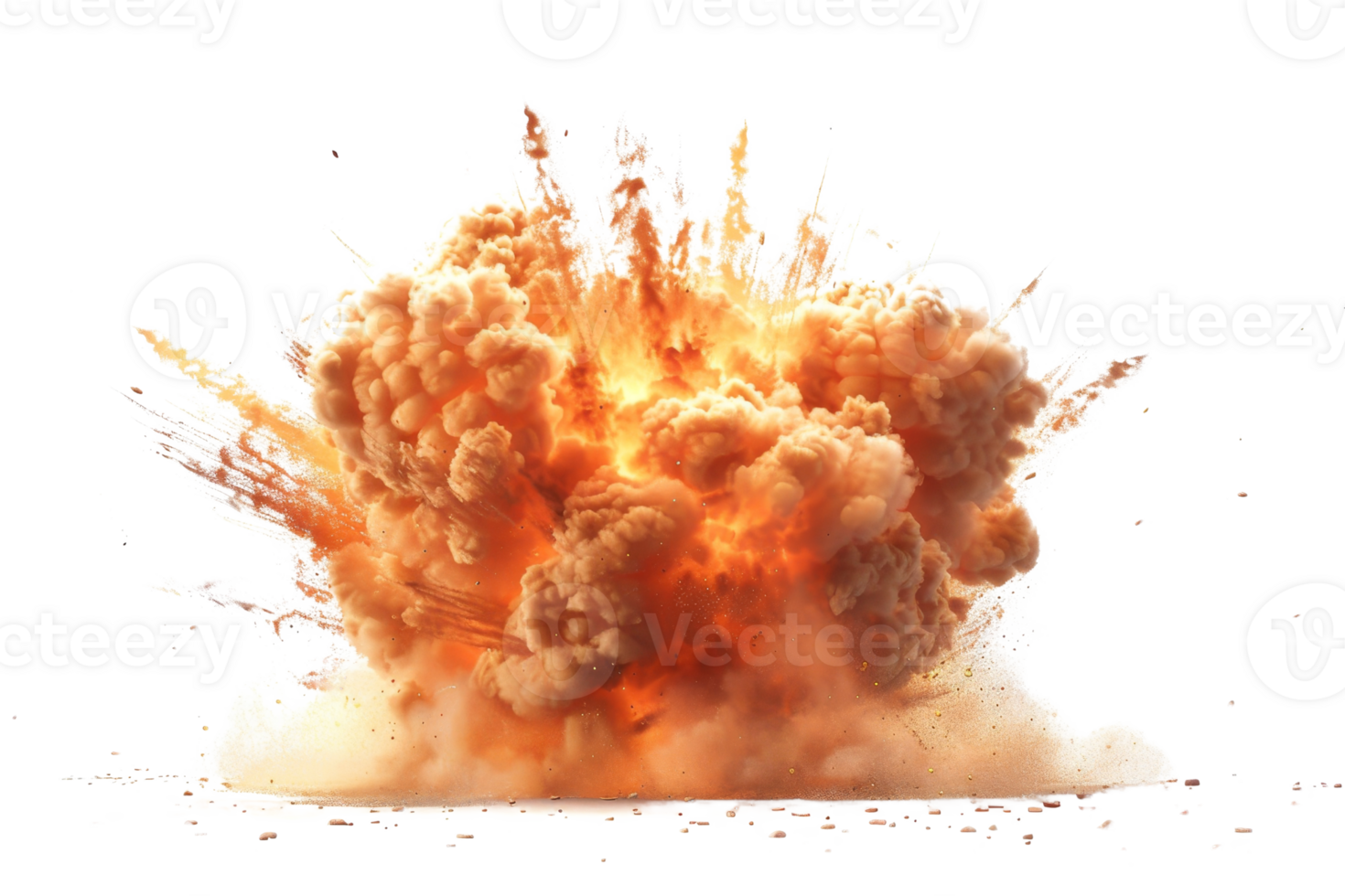 A large explosion is depicted in the image, with a lot of smoke and debris flying in all directions. The scene is chaotic and intense, with the explosion leaving a trail of destruction in its wake png