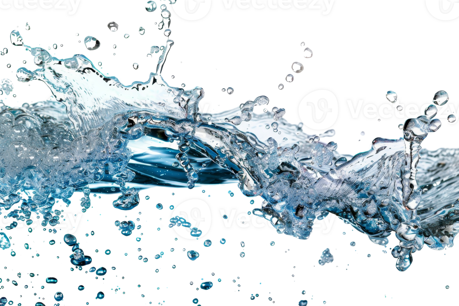 A splash of water with many small droplets png