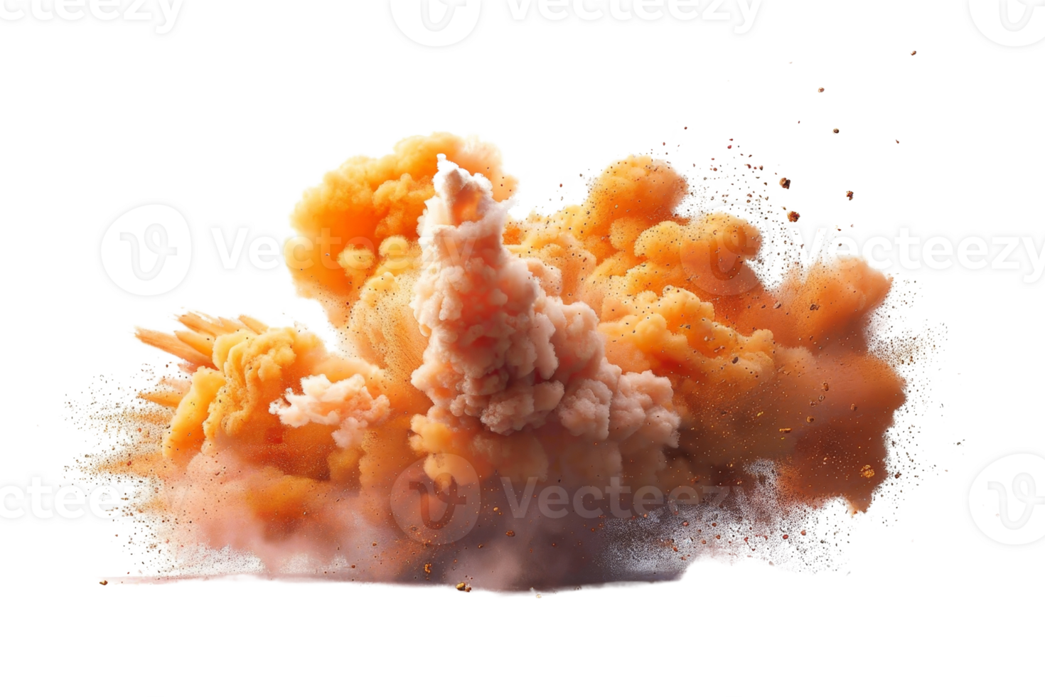 A large orange cloud of smoke is billowing out of a fire. The smoke is thick and hazy, and it seems to be coming from a large explosion. The scene is chaotic and intense png