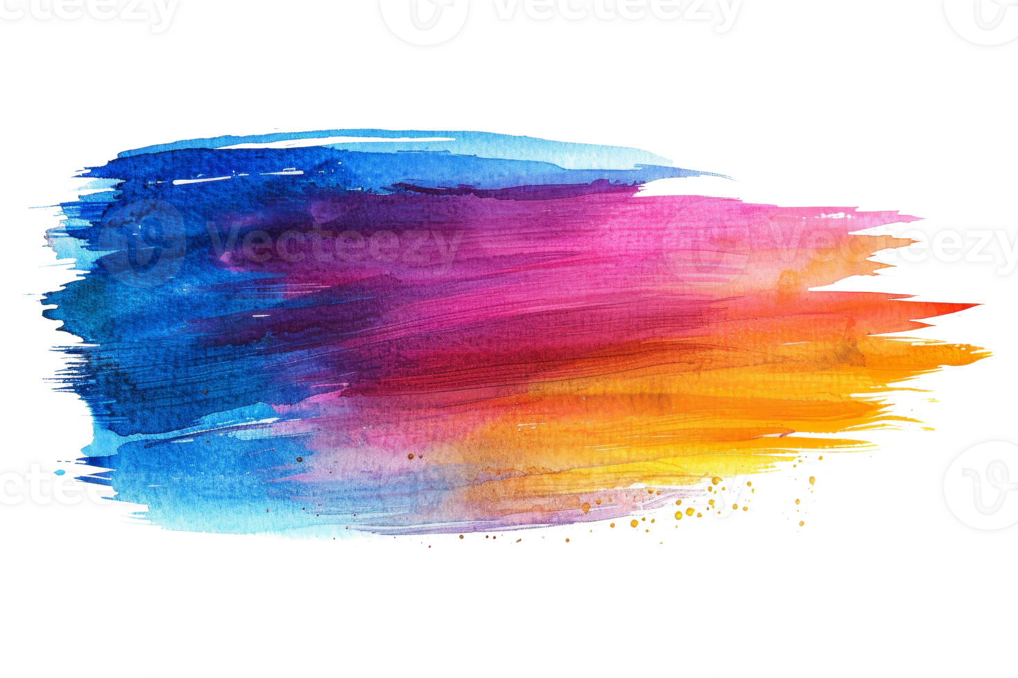 A colorful brush stroke with a rainbow of colors. The brush stroke is very thick and has a lot of texture. The colors are bright and vibrant, creating a sense of energy and excitement png