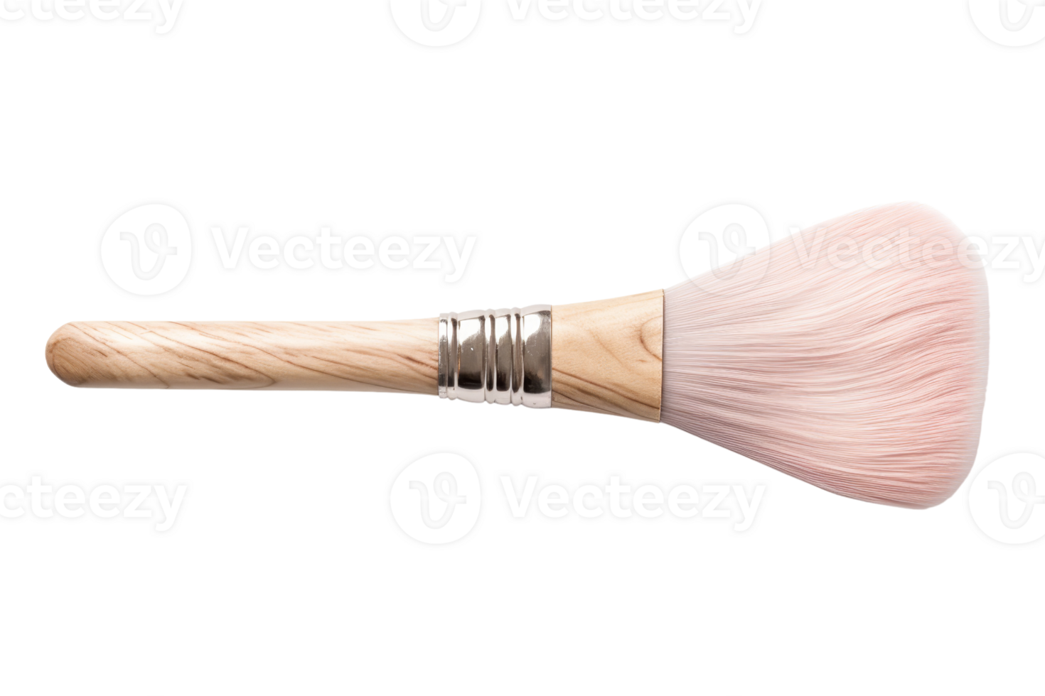 A wooden brush with a pink handle and a pink brush head. The brush is made of wood and has a silver handle png