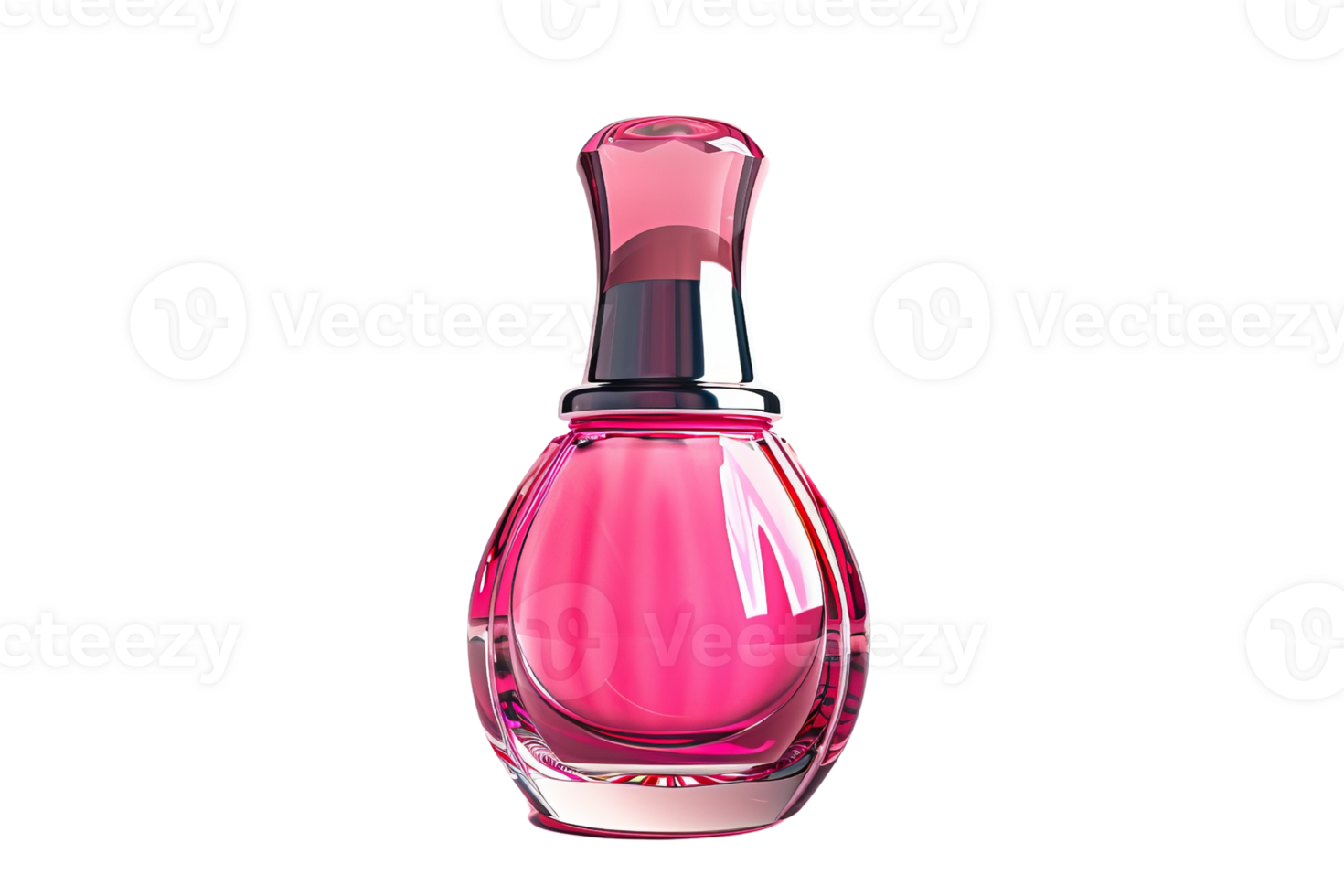 Elegant pink glass perfume bottle with a sleek design, perfect for adding a touch of luxury to your fragrance collection. png