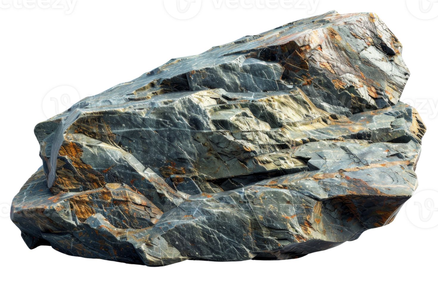 A large rock with a grey and brown color. The rock is rough and has a jagged edge png