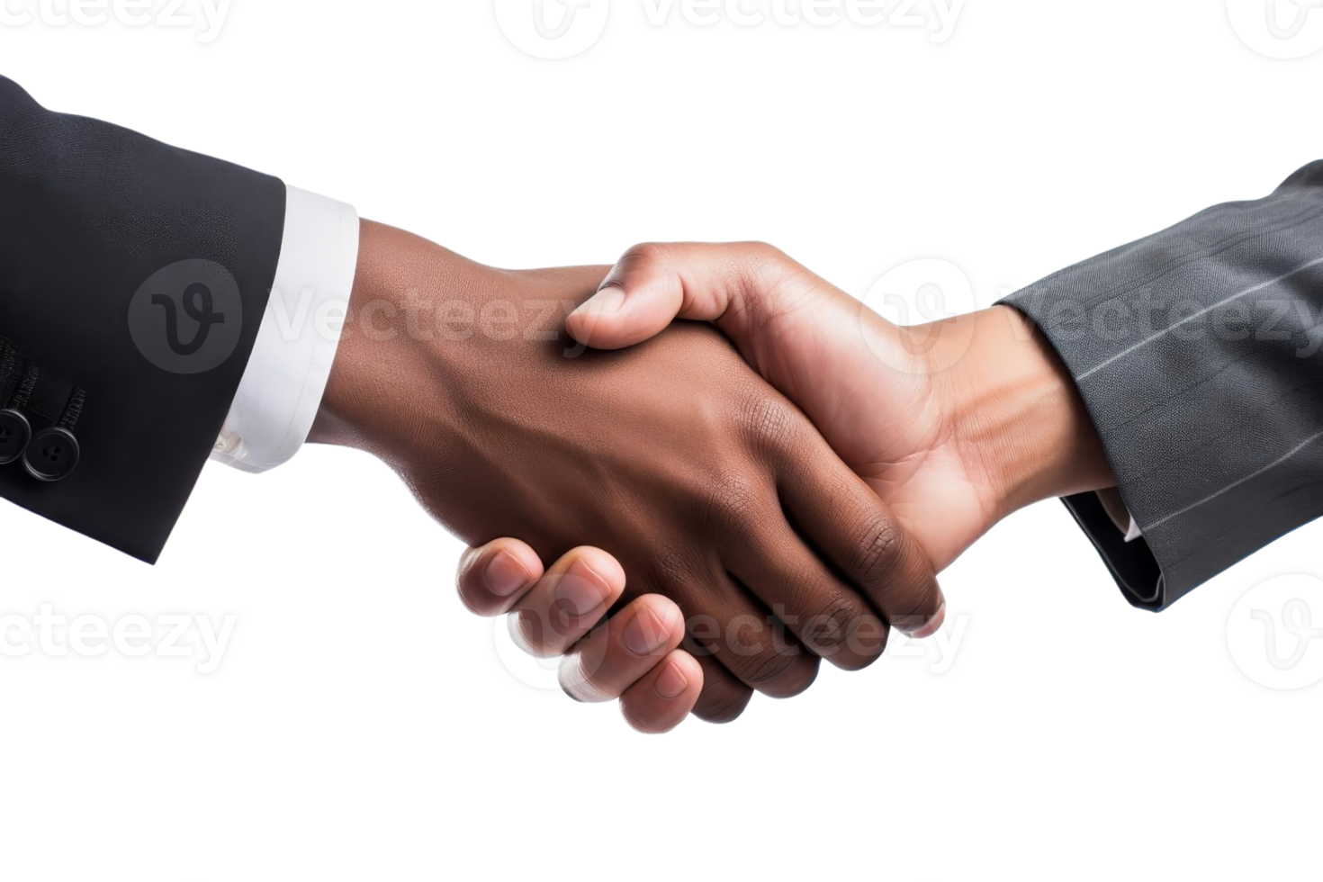 Two men shake hands in a business meeting. The handshake is a symbol of agreement and trust. Concept of professionalism and respect png
