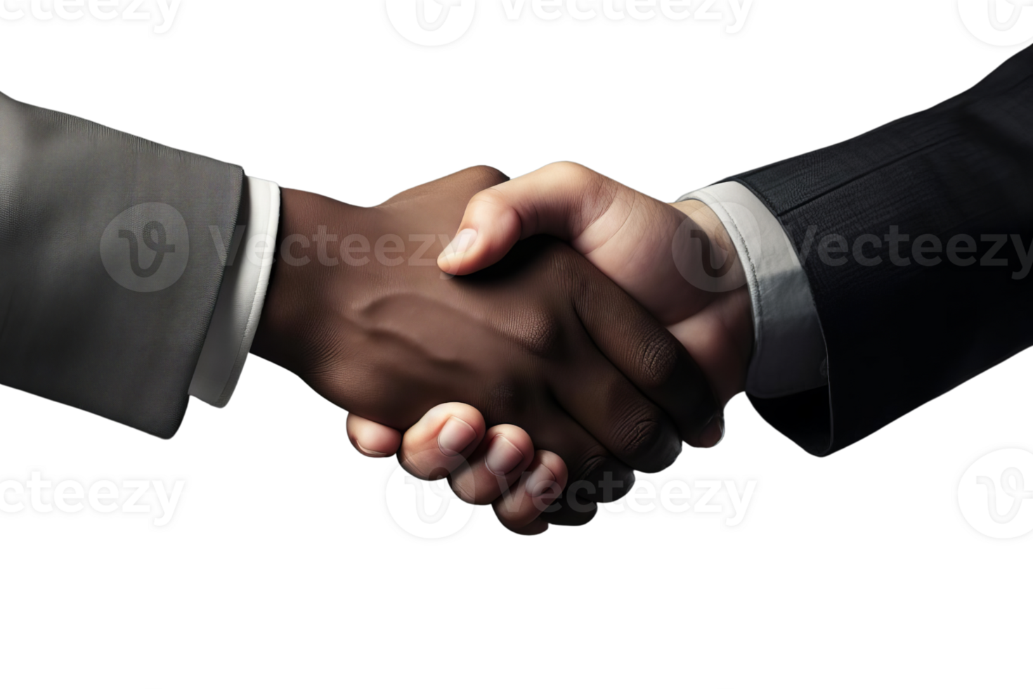 Two men shake hands in a business meeting. The handshake is a symbol of agreement and trust. Concept of professionalism and collaboration png