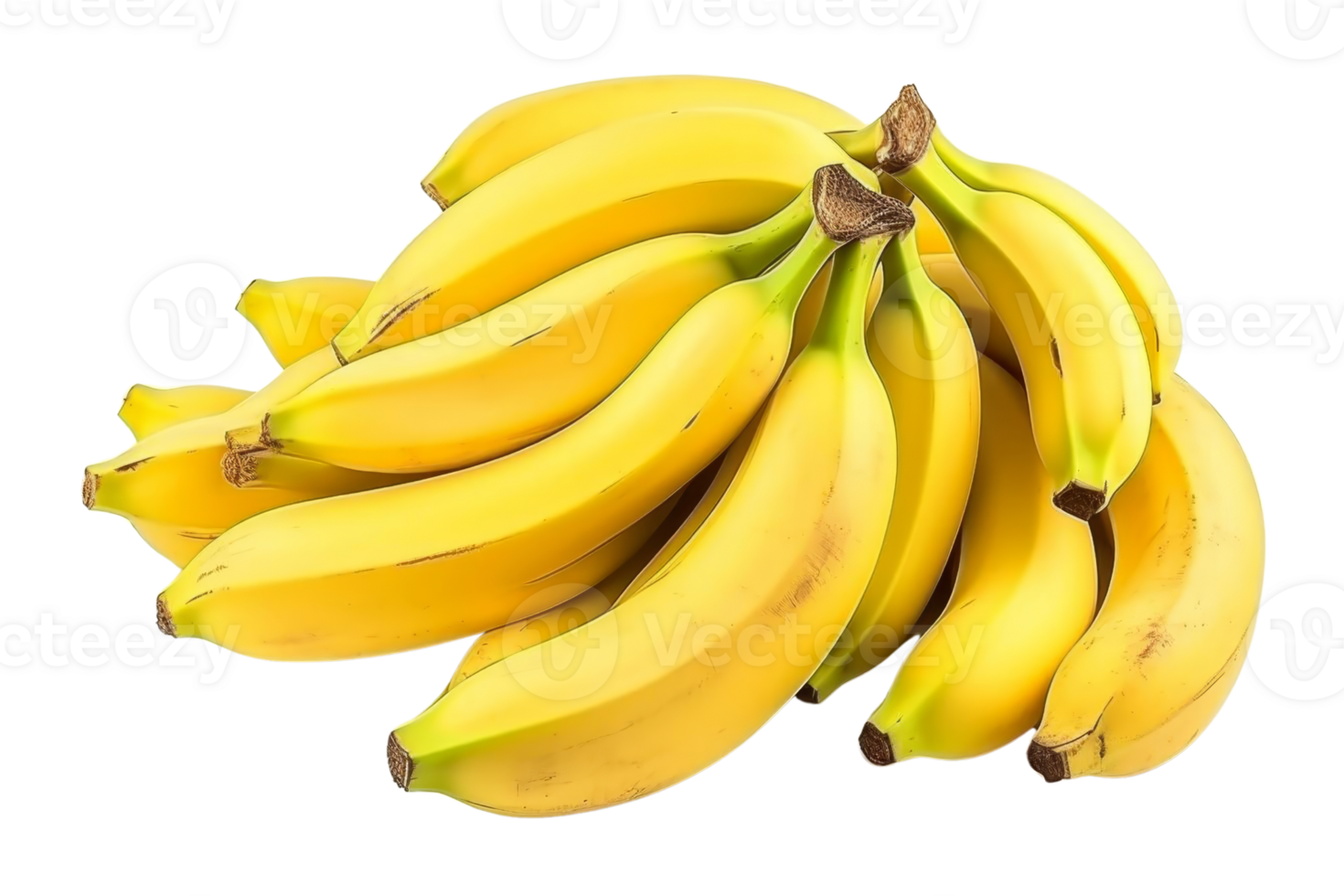 A bunch of bananas are piled on top of each other. The bananas are yellow and appear to be ripe png