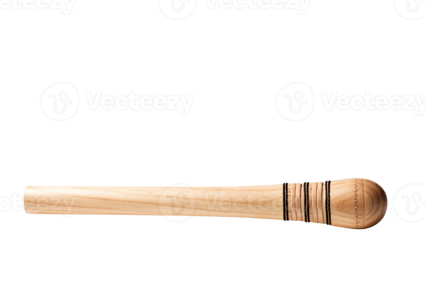 A wooden stick with a black stripe on it. The stick is long and thin. It is not clear what the stick is used for png