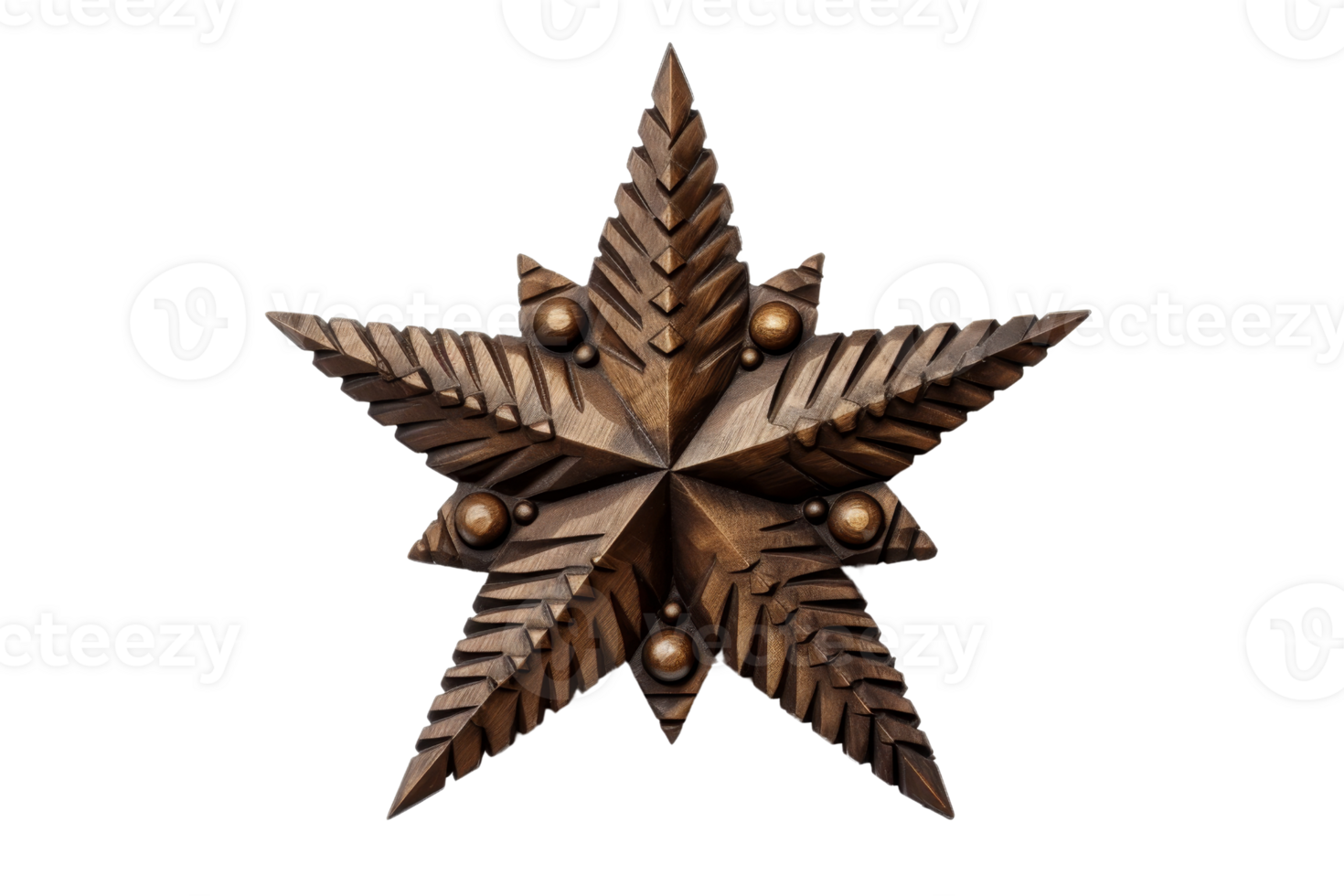 A gold star with a leafy design on it. The star is surrounded by small balls and has a shiny, metallic appearance png