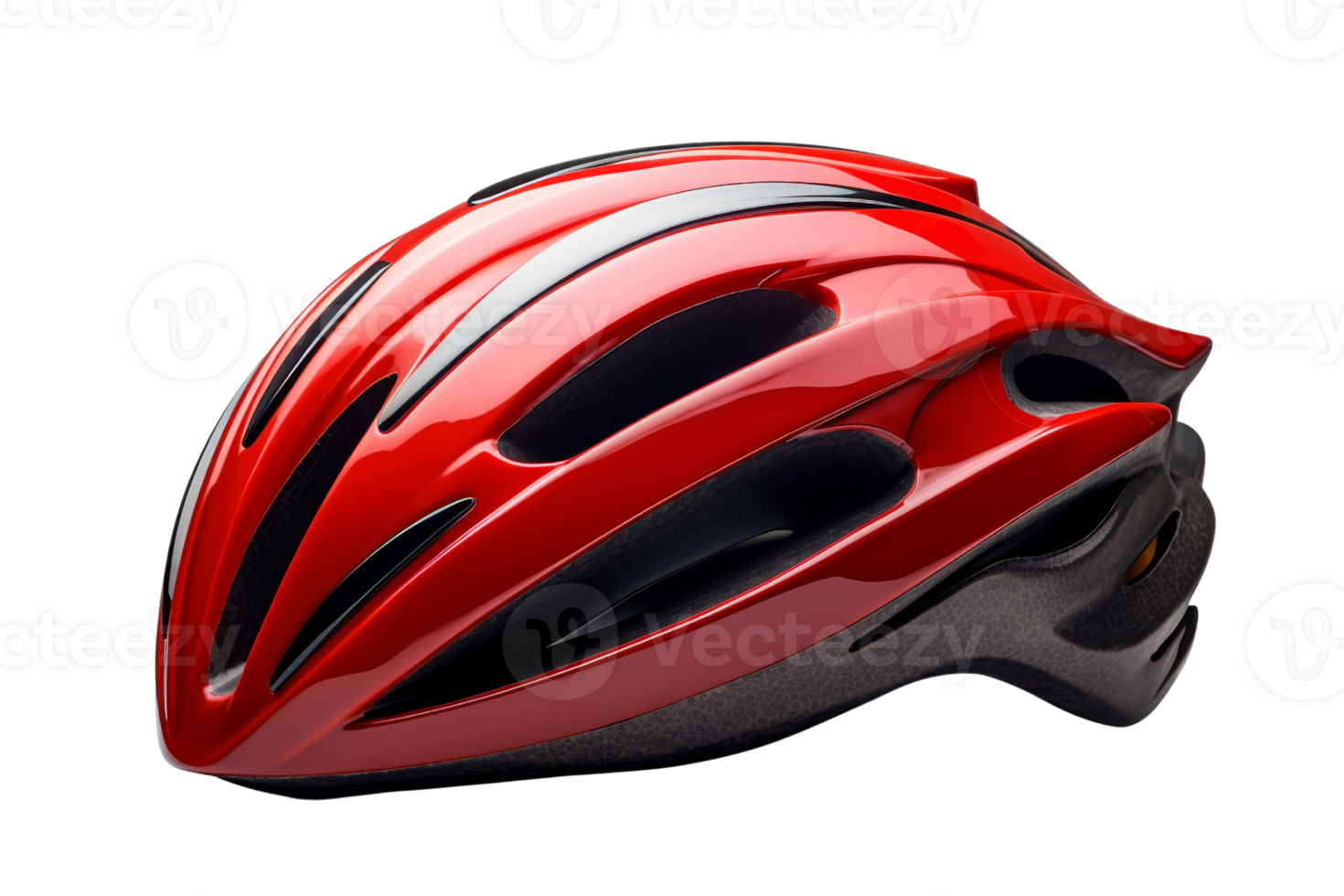 A red helmet with black trim png