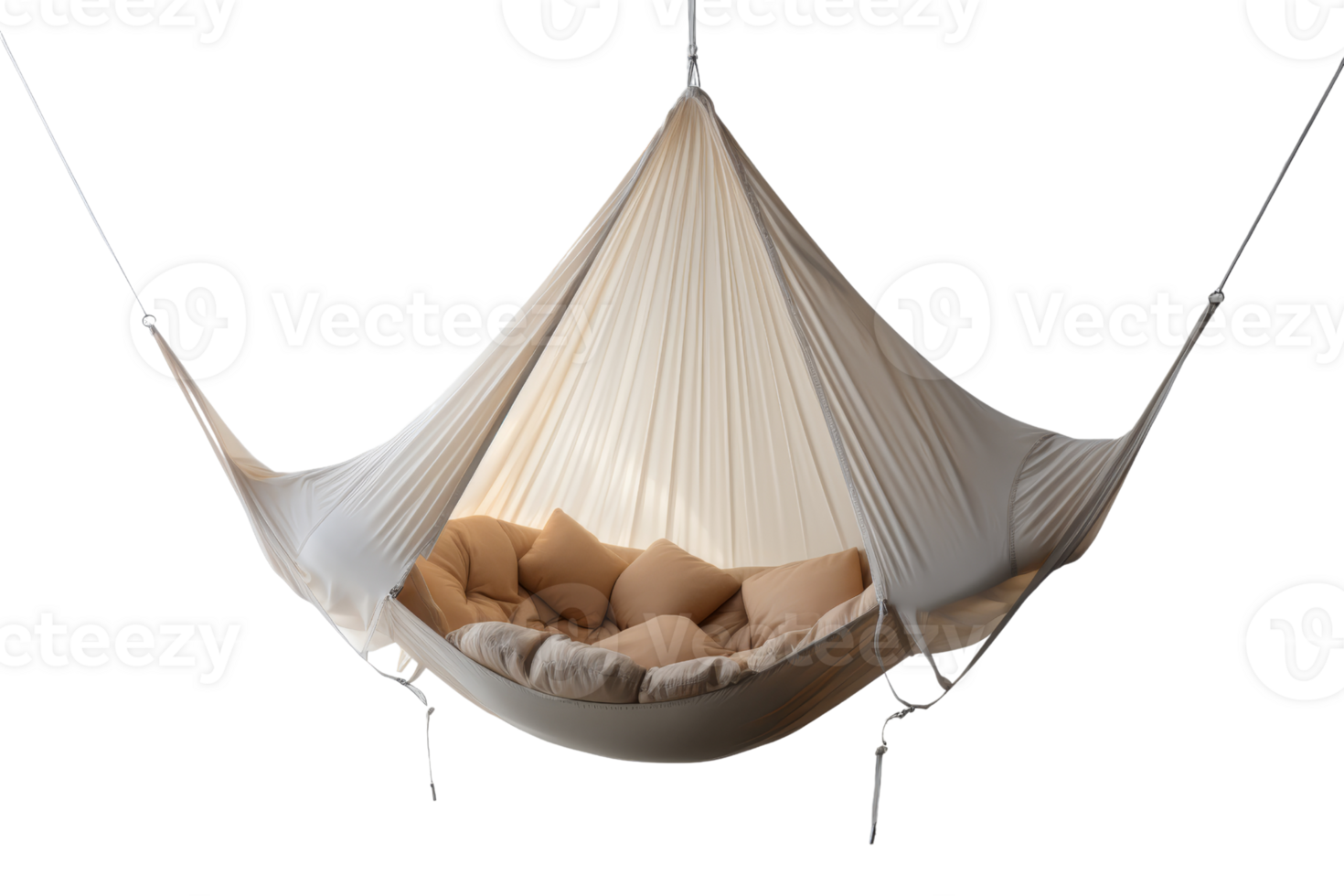A white canopy hammock with a white canopy and a white canopy png