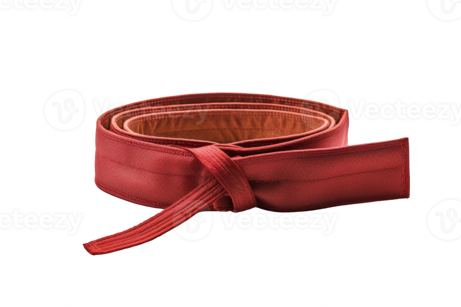 A red belt with a brown band. The belt is made of leather and is shiny png