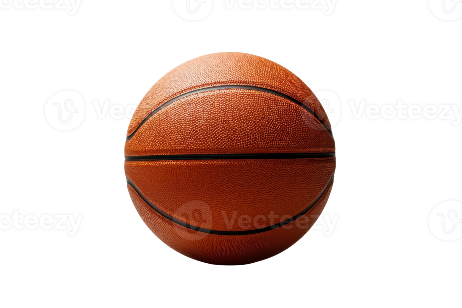 A close-up shot of a basketball isolated on a transparent background. Perfect for sports, recreation, and athletic-themed designs. png