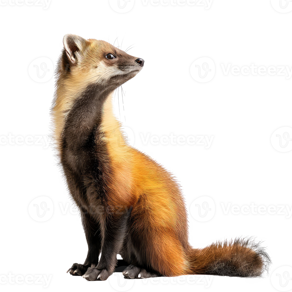 Marten side view full body isolate on transparency background png