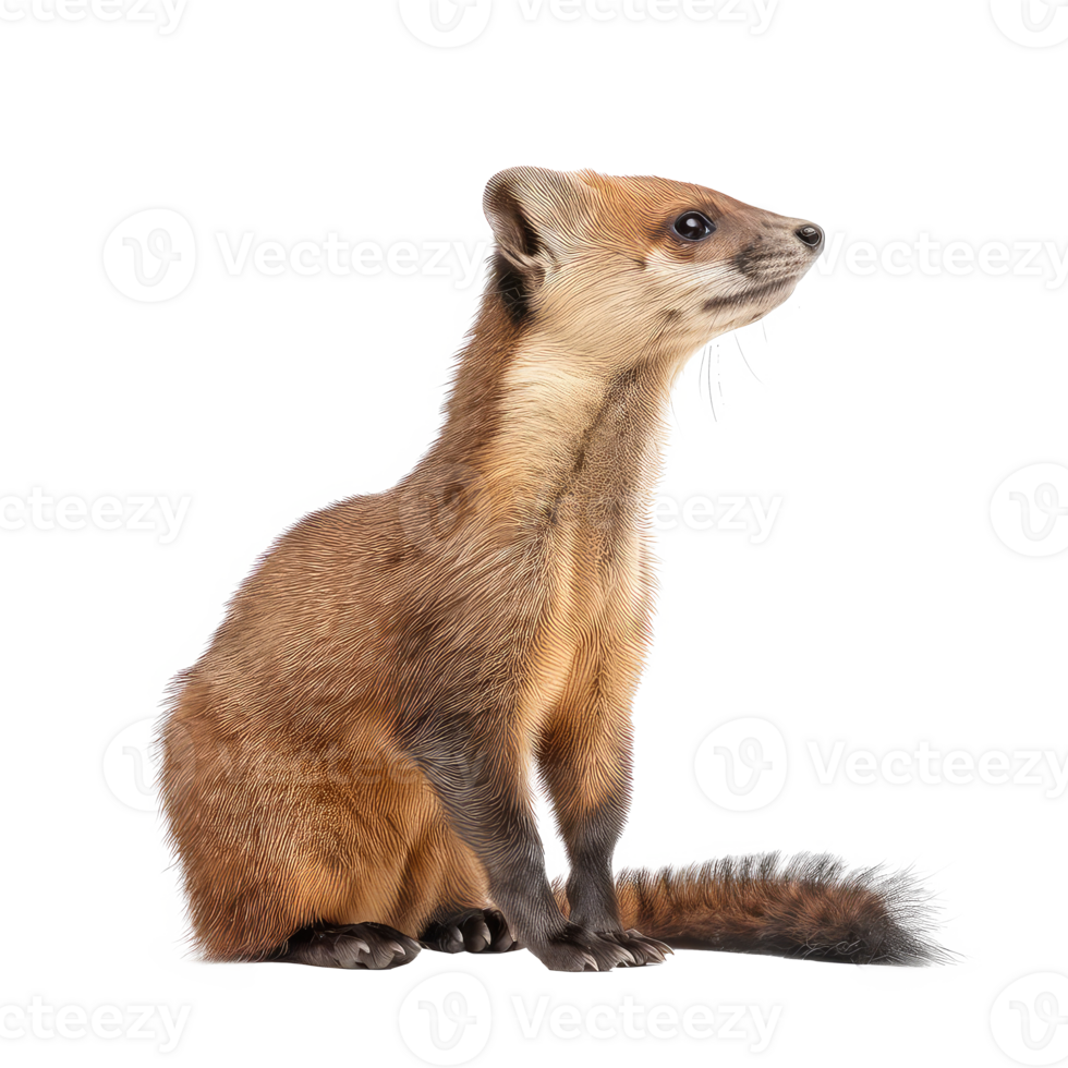 Marten side view full body isolate on transparency background png