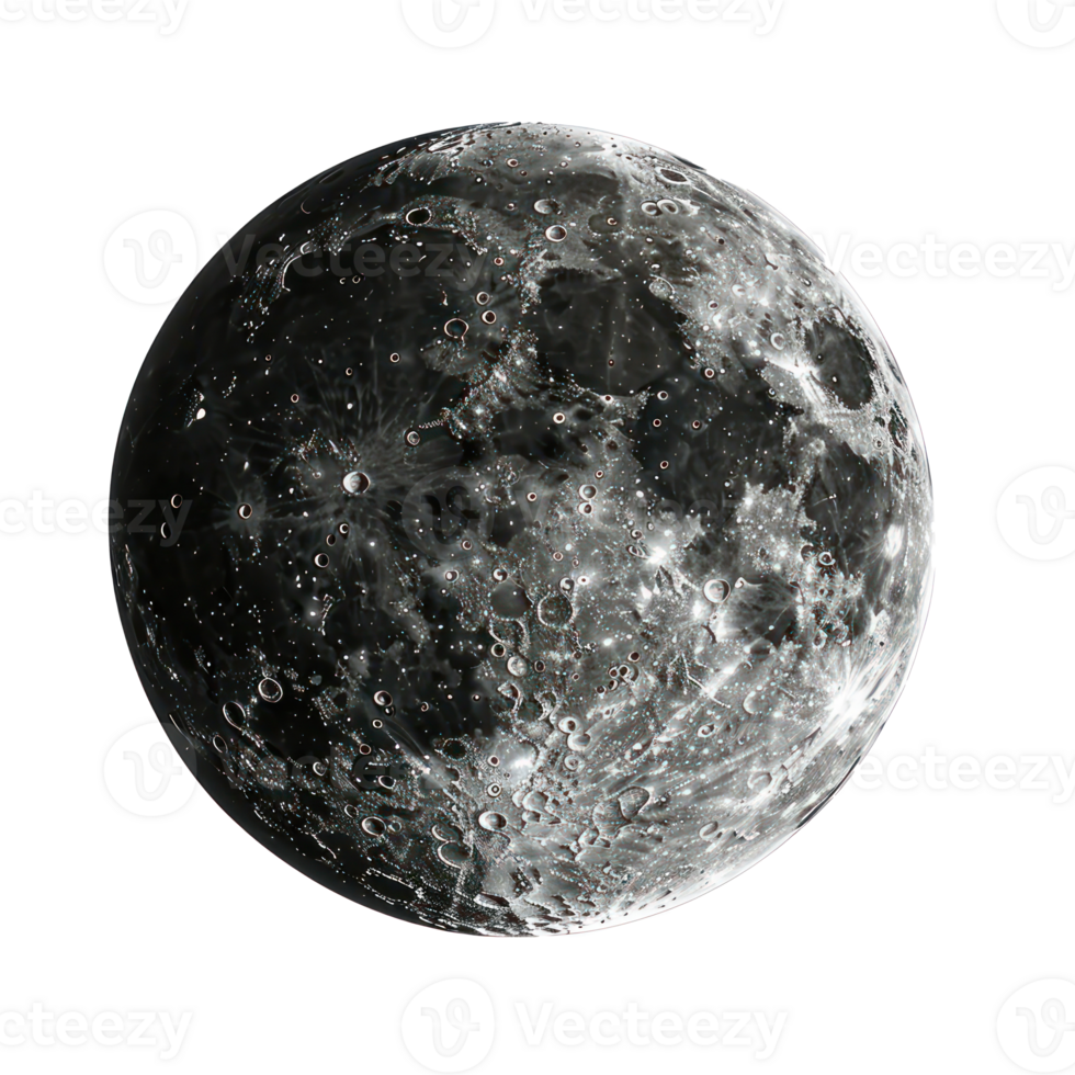 moon isolate on transparency background png