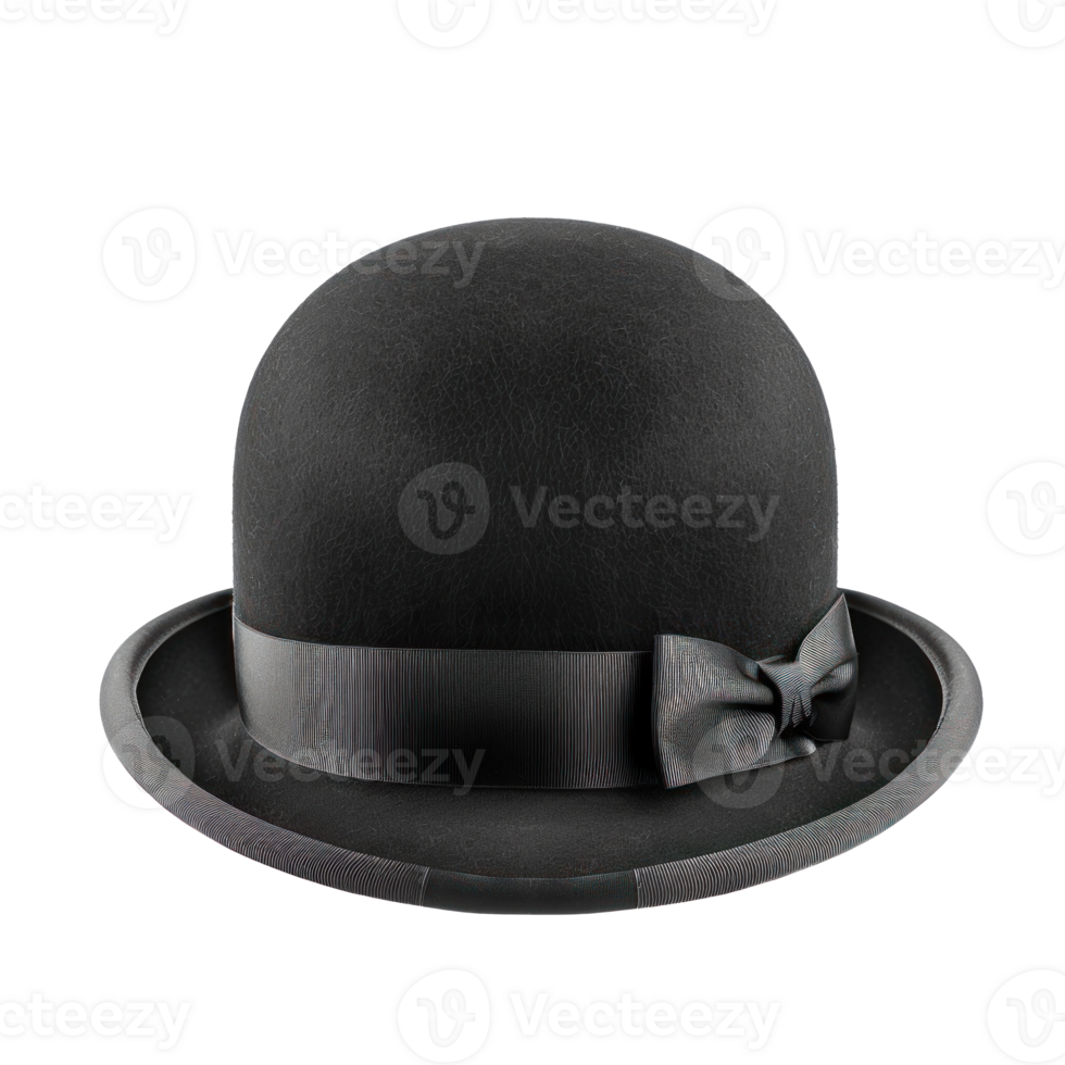 Bowler Hat front view full length isolate on transparency background png